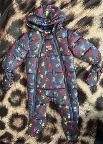 Marvel Desenli Renkli Bebek Tulumu 3/6 Aylik - Görsel 5