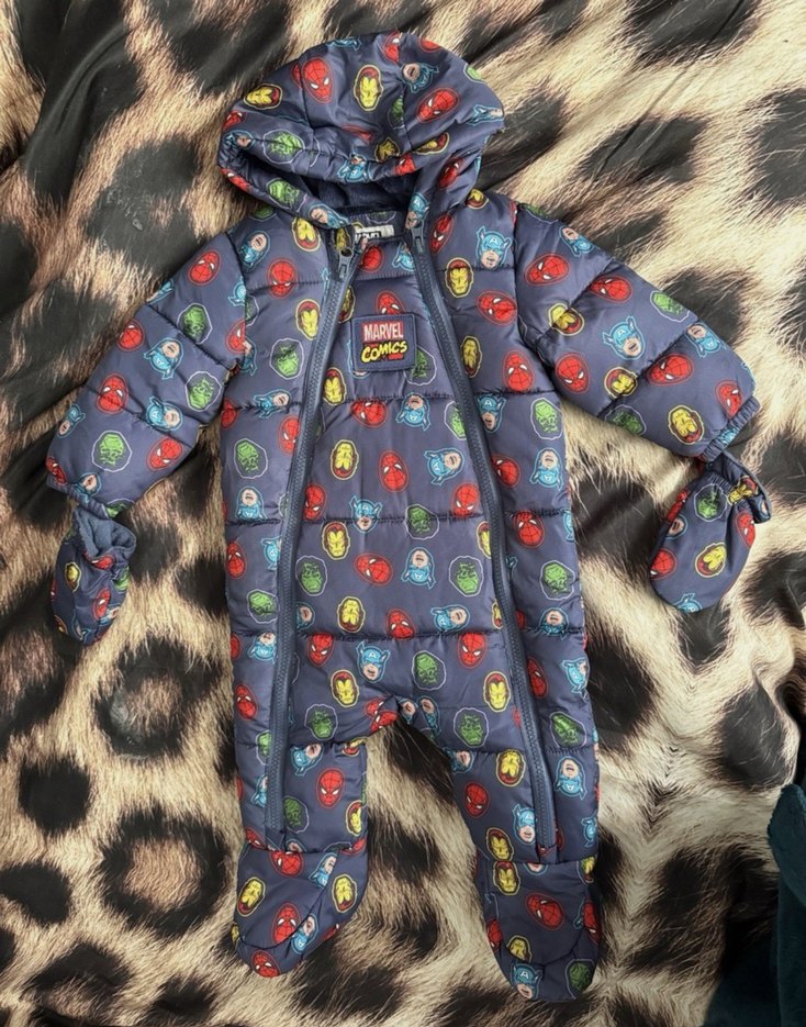 Marvel Desenli Renkli Bebek Tulumu 3/6 Aylik - Görsel 5