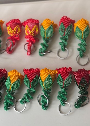 Renkli Boncuklu Bohem Anahtarlıklar - Görsel 3