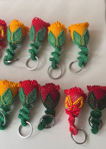 Renkli Boncuklu Bohem Anahtarlıklar - Görsel 4