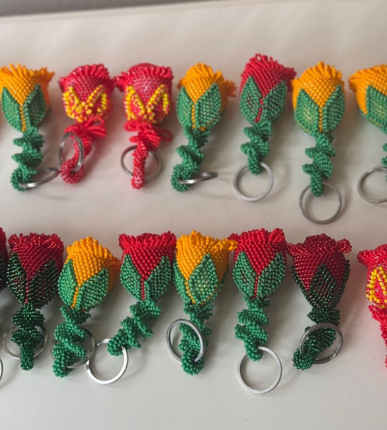 Renkli Boncuklu Bohem Anahtarlıklar - Görsel 3