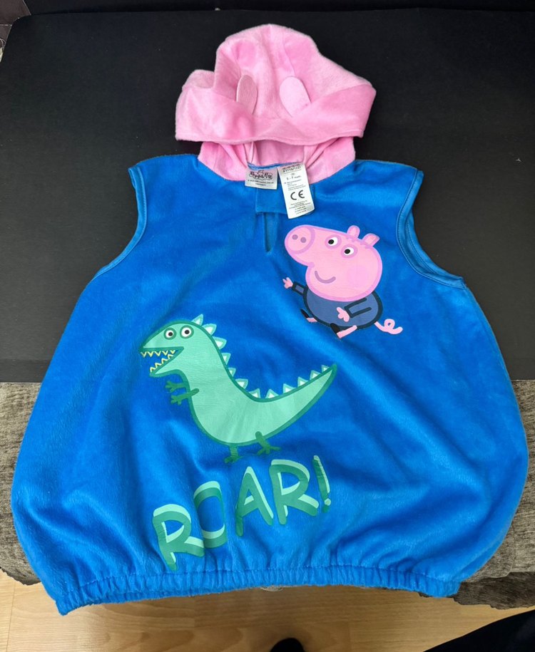 Kız Çocuk Mavi Baskılı Polar Bornoz - Görsel 2