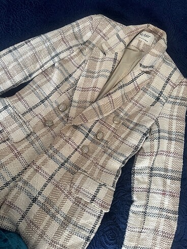 Ekose desenli blazer ceket