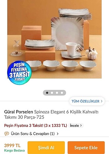 Güral Porselen Kahvaltı takımı