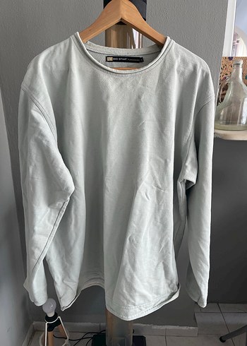 Big Star buz mavisi Erkek Uzun Kollu Yuvarlak Yaka Sweatshirt - Görsel 6