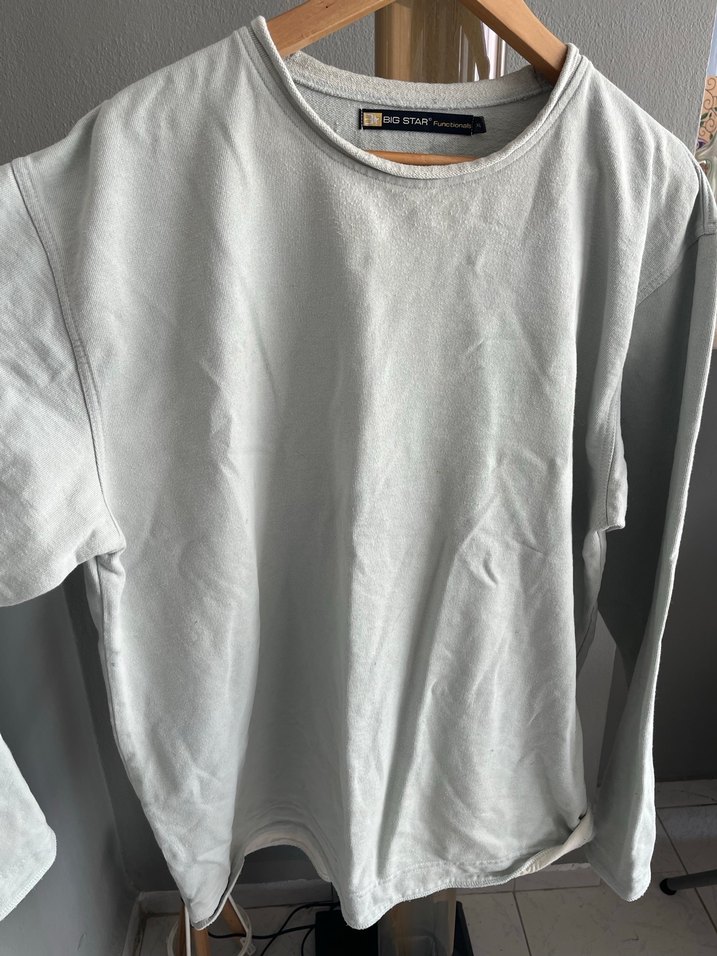 Big Star buz mavisi Erkek Uzun Kollu Yuvarlak Yaka Sweatshirt - Görsel 2