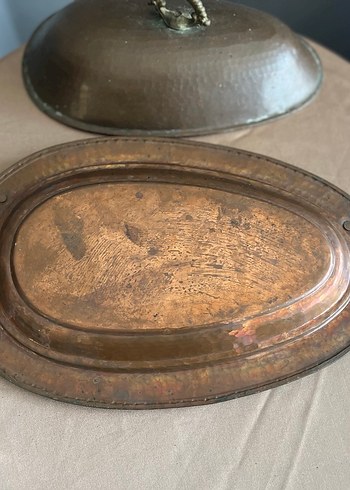 Antika Parlak Bakır dökme saklama kabı - Görsel 7