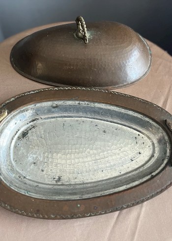 Antika Parlak Bakır dökme saklama kabı - Görsel 9