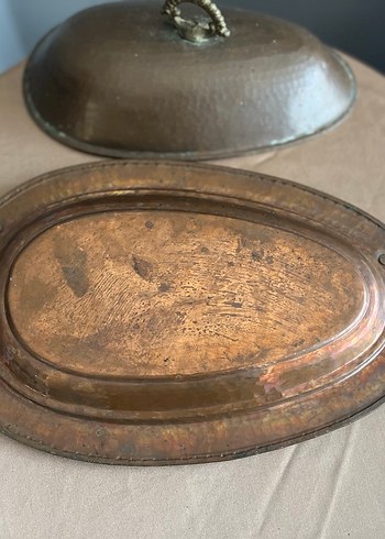 Antika Parlak Bakır dökme saklama kabı - Görsel 8