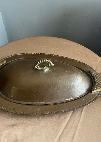 Antika Parlak Bakır dökme saklama kabı - Görsel 3