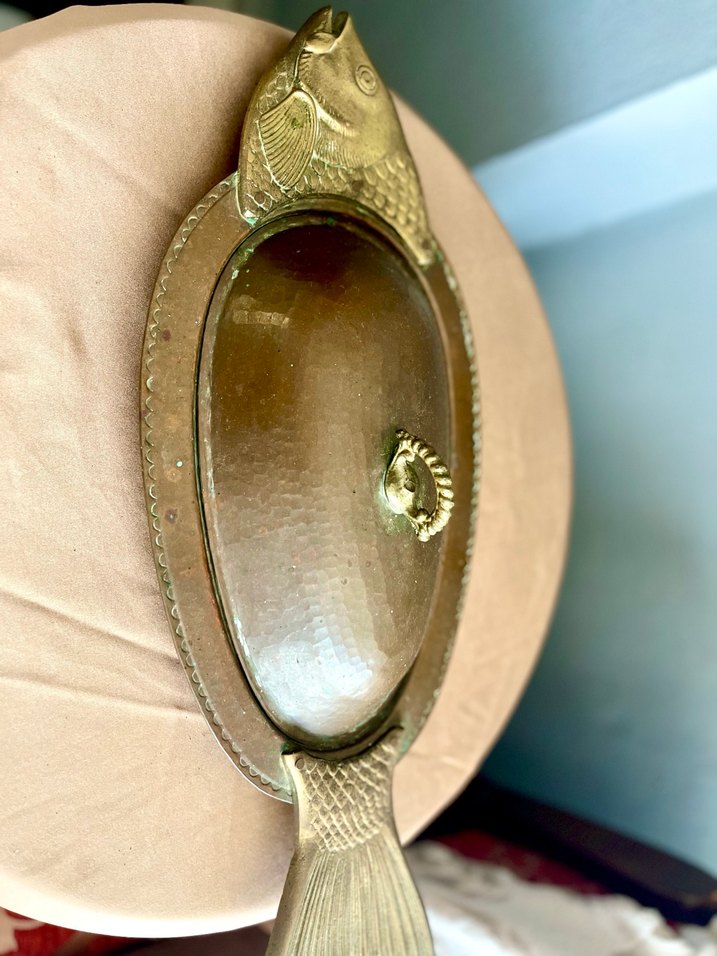 Antika Parlak Bakır dökme saklama kabı - Görsel 4