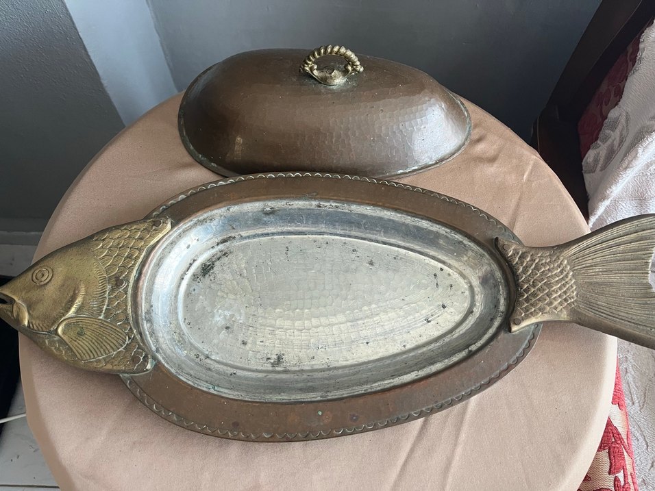 Antika Parlak Bakır dökme saklama kabı - Görsel 5