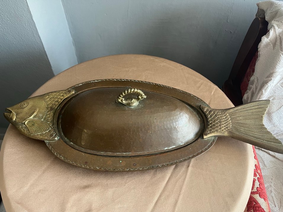 Antika Parlak Bakır dökme saklama kabı - Görsel 3