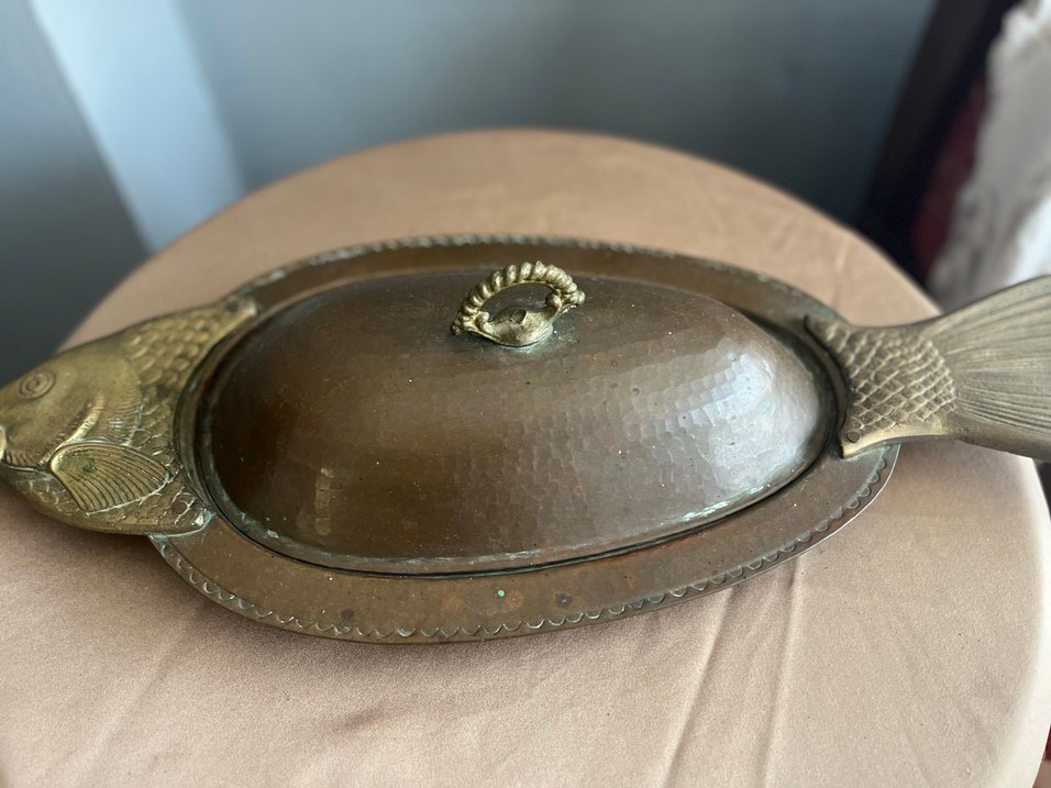 Antika Parlak Bakır dökme saklama kabı - Görsel 2