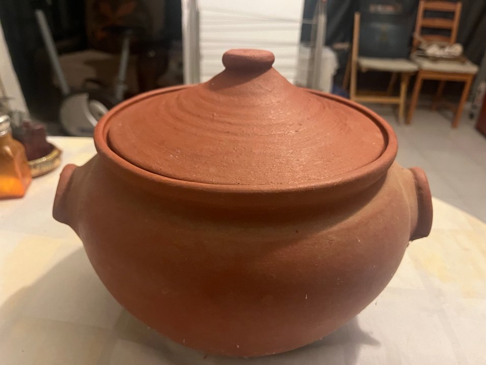 Seramik Koyu Kahverengi Toprak Tencere - Görsel 2