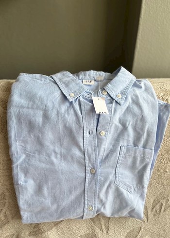 Mavi Denim Uzun Kollu Kadın Gömlek - Görsel 5