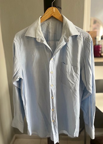 Vakko Mavi Keten Gömlek, Uzun Kollu, Regular Fit - Görsel 4