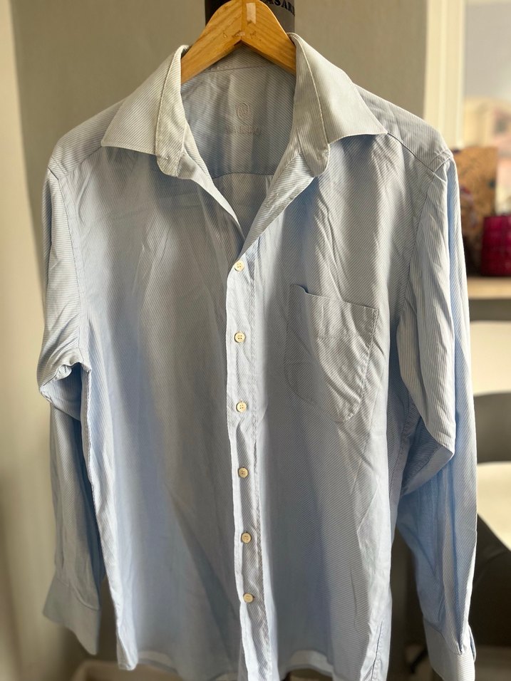 Vakko Mavi Keten Gömlek, Uzun Kollu, Regular Fit - Görsel 5