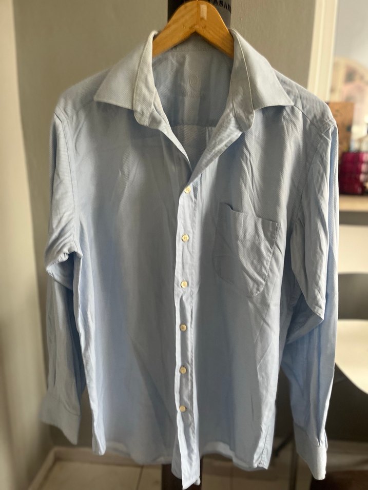 Vakko Mavi Keten Gömlek, Uzun Kollu, Regular Fit - Görsel 3