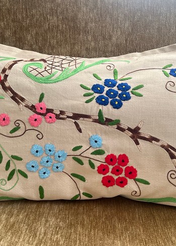 Nakışlı Bohem Çok Renkli Yastık Kılıfı - Görsel 3