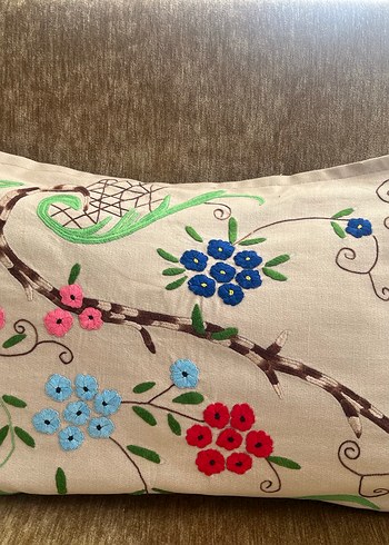Nakışlı Bohem Çok Renkli Yastık Kılıfı - Görsel 2