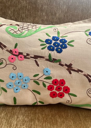 Nakışlı Bohem Çok Renkli Yastık Kılıfı - Görsel 4