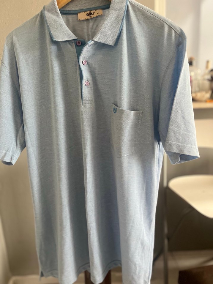 Kiğılı Gri Kısa Kollu Polo Tişört - Görsel 5