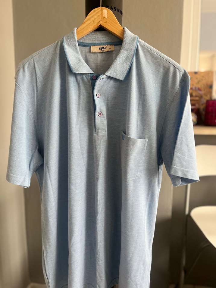 Kiğılı Gri Kısa Kollu Polo Tişört - Görsel 2