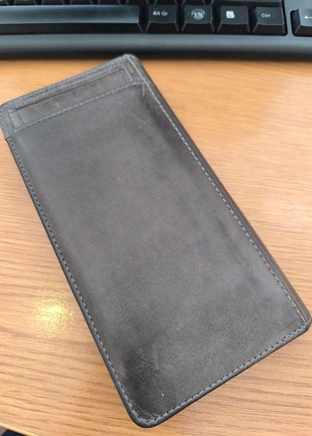 Gri Deri Fermuarlı erkek kılıf Cüzdan - Görsel 4