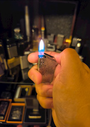 1960s Vintage gümüş kaplama çakmak. - Görsel 4