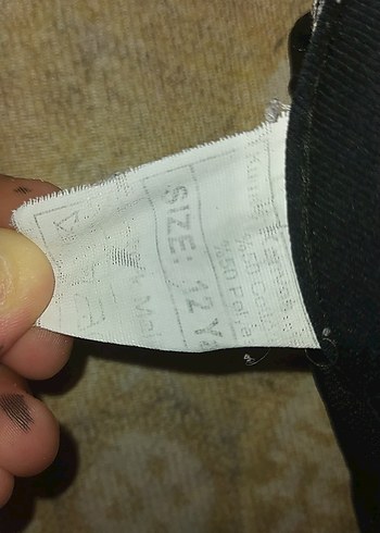 diğer Beden Siyah erkek,kız Çocuk Denim Pantolon
