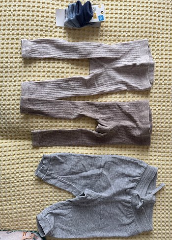 Sıfır çoraplar, H&m marka Gri Çocuk Külotlu Çorap ve Pantolon