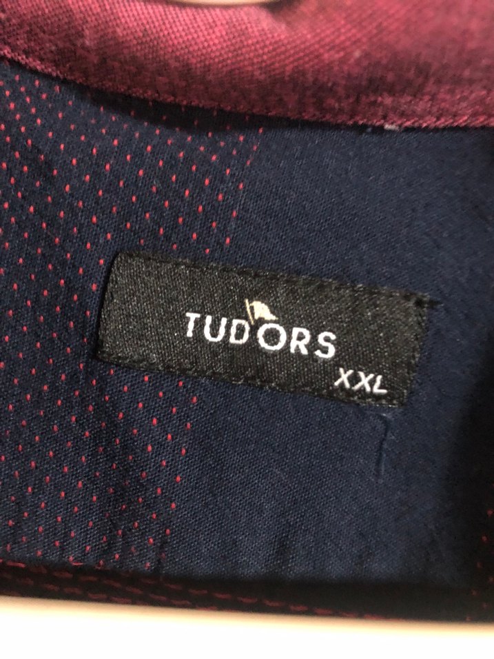 Bordo Siyah Bağlama Desenli Uzun Kollu Erkek Gömlek - Görsel 2