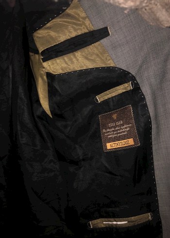 Gri Düğmeli Erkek Takım Ceketi - Görsel 2