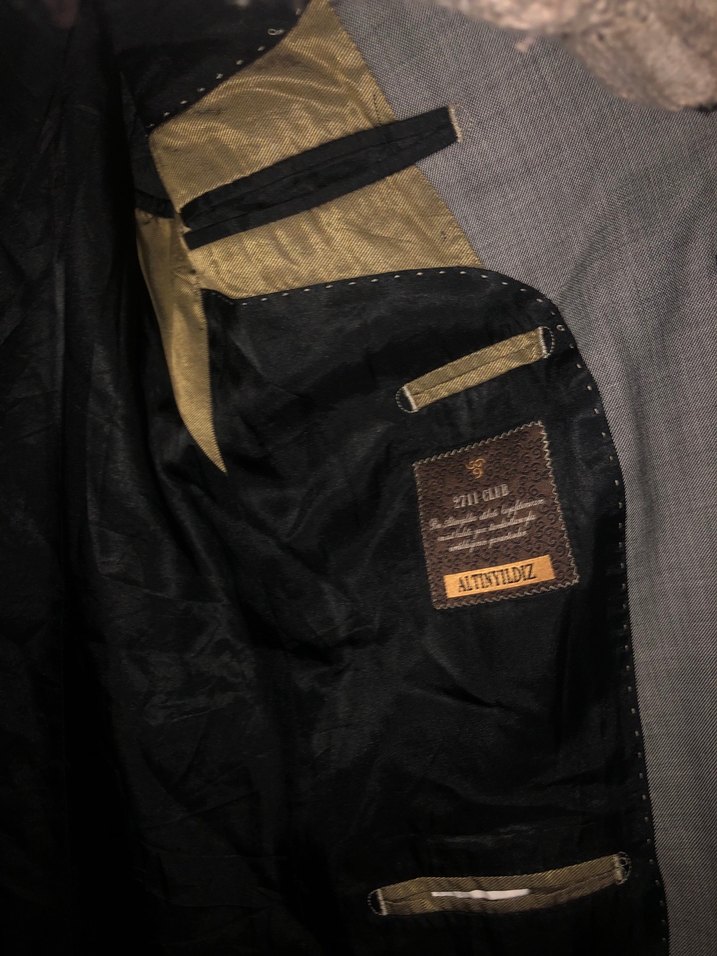 Gri Düğmeli Erkek Takım Ceketi - Görsel 2