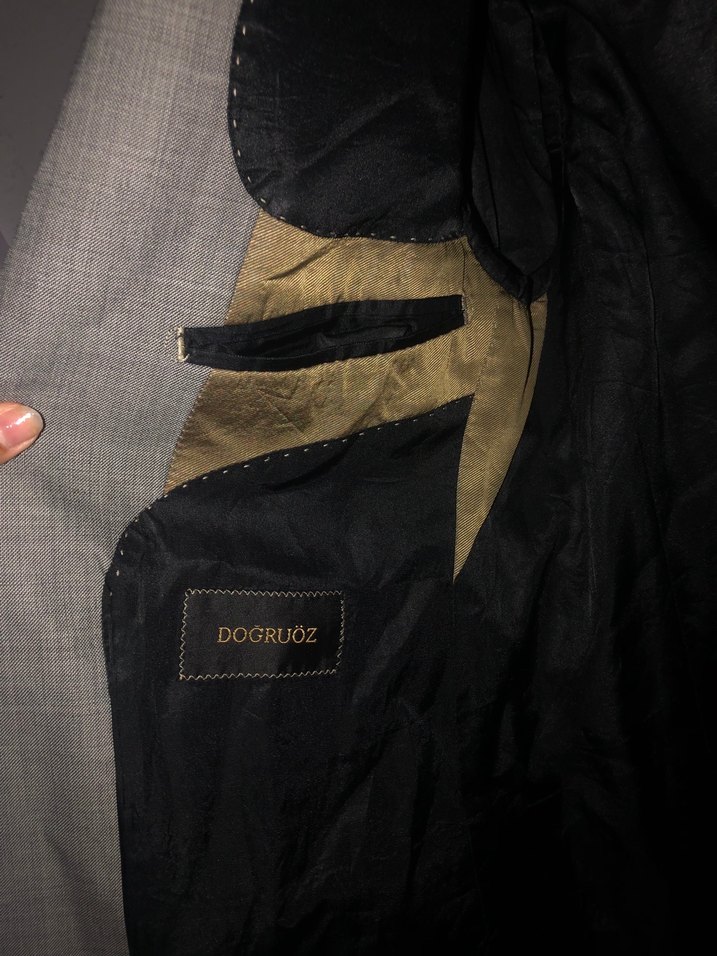 Gri Düğmeli Erkek Takım Ceketi - Görsel 3