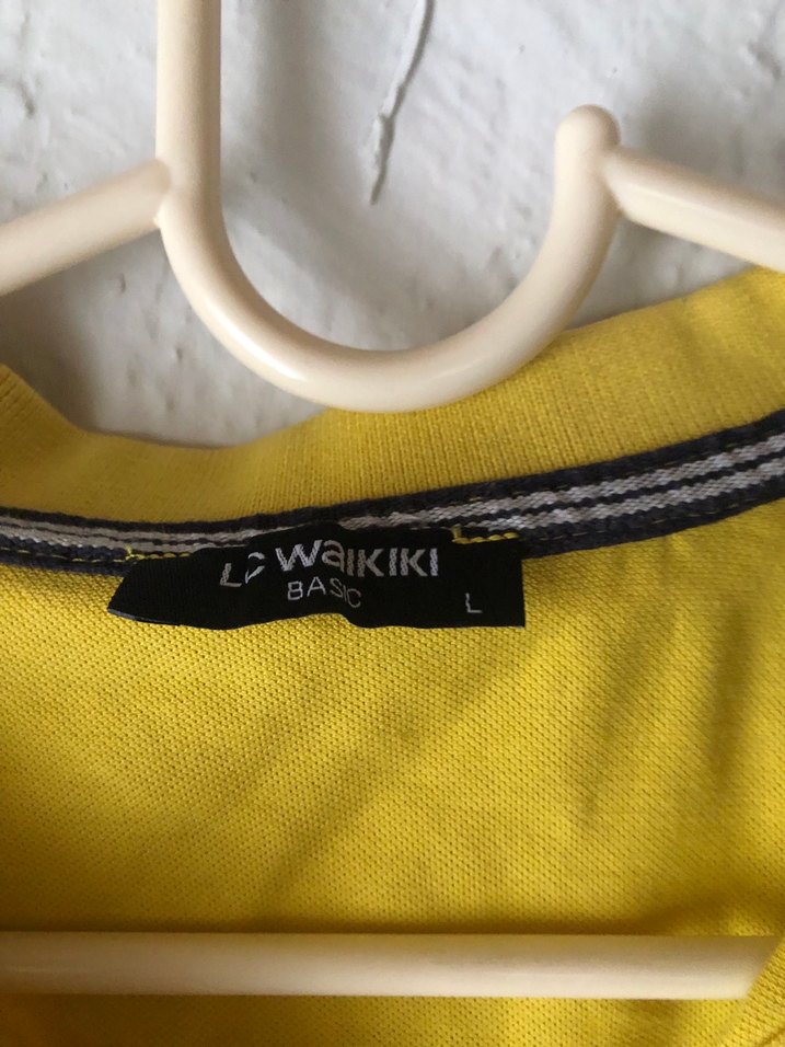 Sarı Erkek Kısa Kollu Polo Tişört - Görsel 3