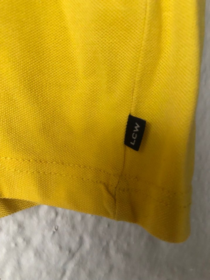 Sarı Erkek Kısa Kollu Polo Tişört - Görsel 2