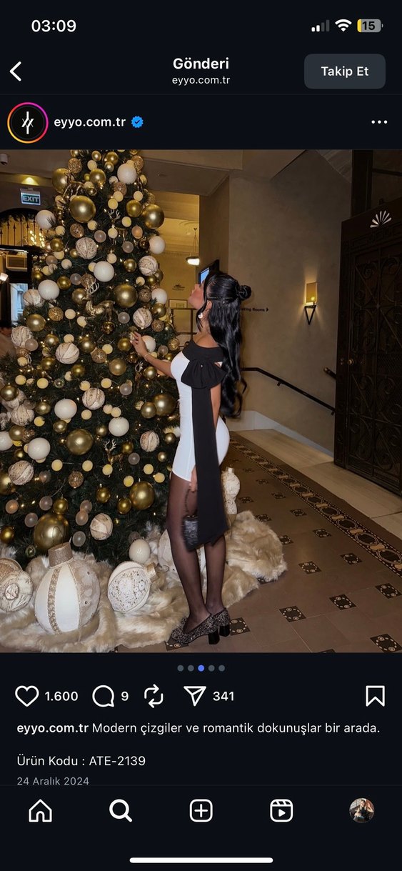 Beyaz Mini Straplez Kadın Abiye Elbise - Görsel 2