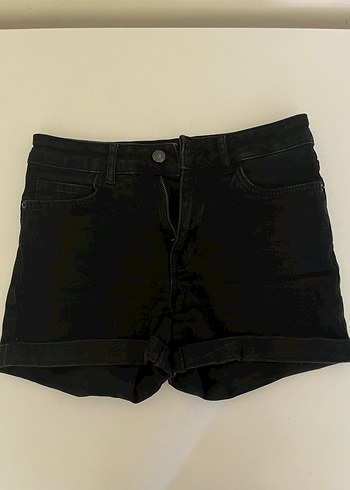 Siyah Mini Jean Şort