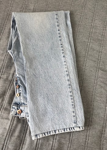 Mavi Baggy Kot Pantolon - Görsel 2