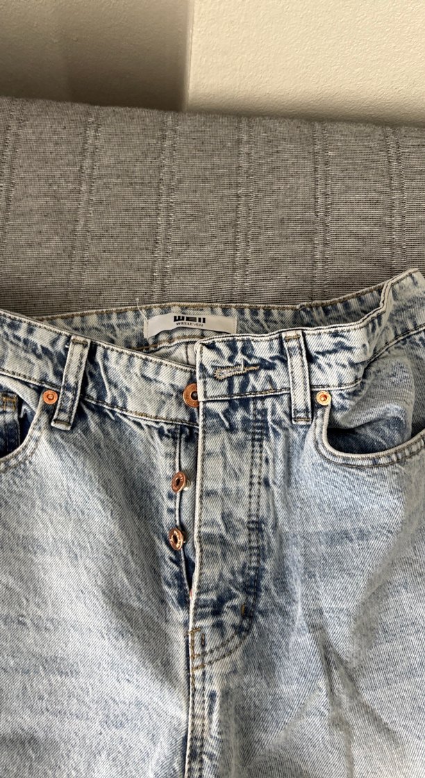 Mavi Baggy Kot Pantolon - Görsel 3