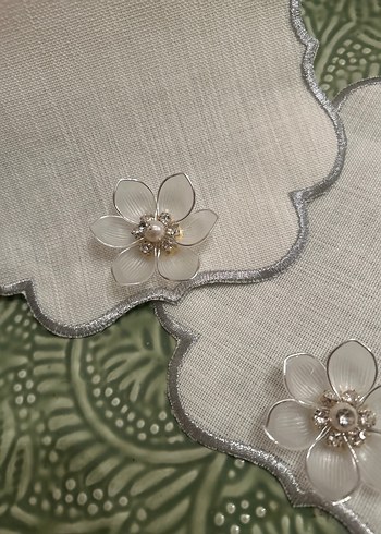 İnci Detaylı Keten Peçete Takımı - Görsel 6