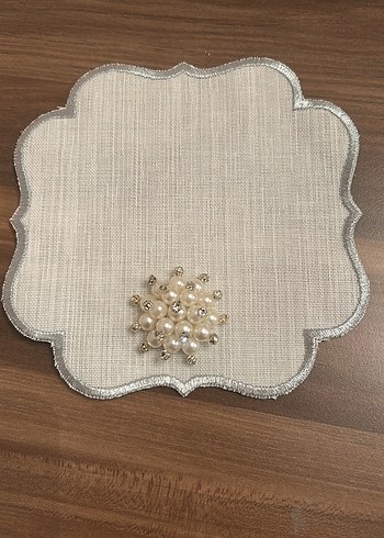 İnci Detaylı Keten Peçete Takımı - Görsel 14