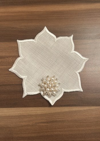 İnci Detaylı Keten Peçete Takımı - Görsel 12