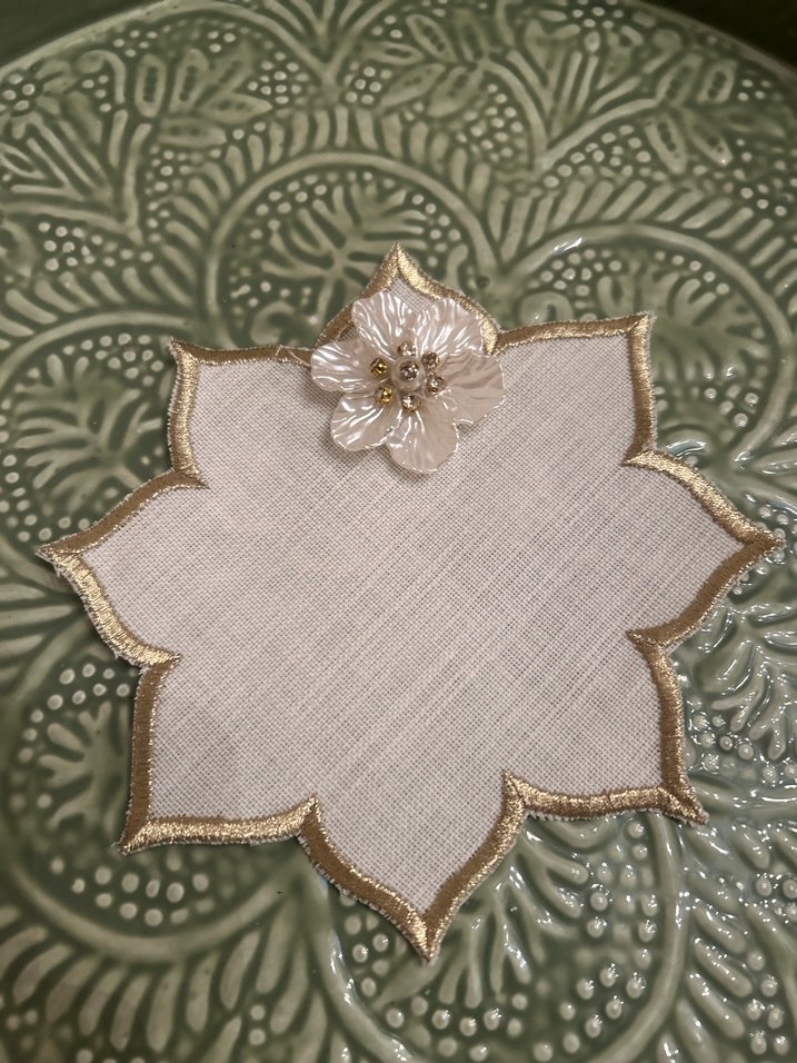 İnci Detaylı Keten Peçete Takımı - Görsel 3