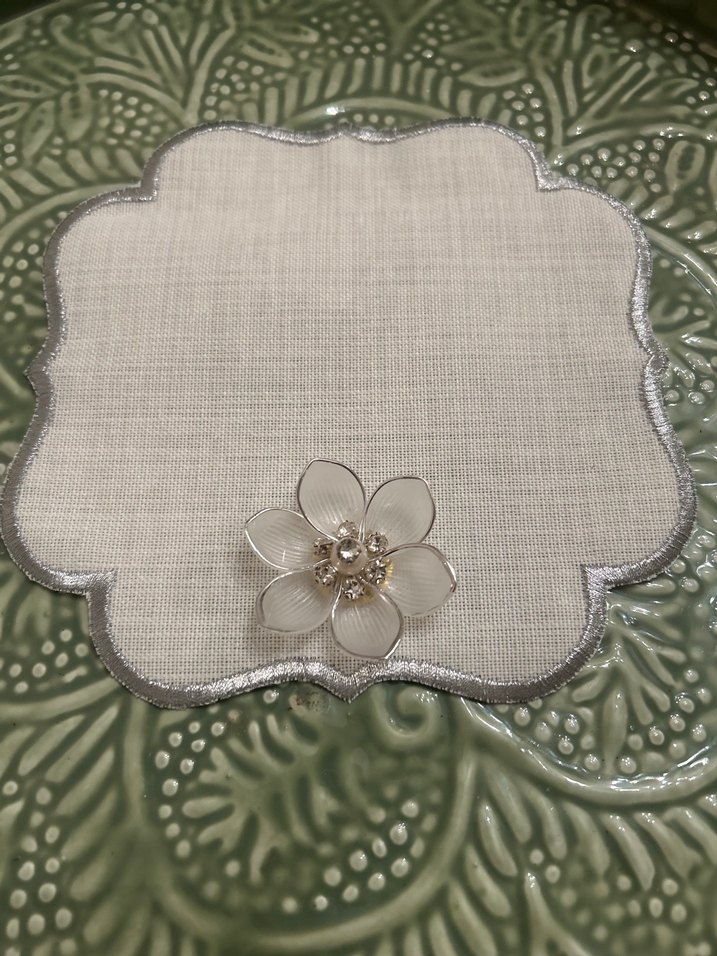 İnci Detaylı Keten Peçete Takımı - Görsel 5