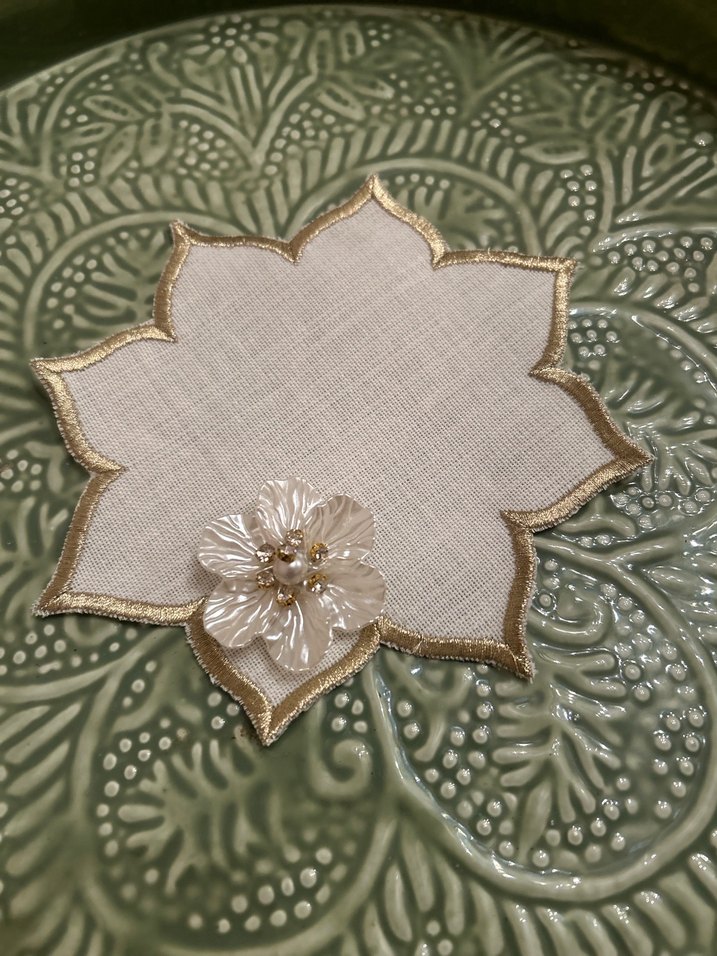 İnci Detaylı Keten Peçete Takımı - Görsel 4