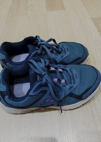 Skechers Gri Mor Spor Kadın Sneakers
