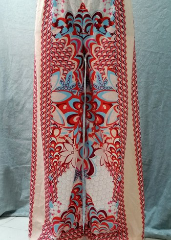 Çok Renkli Desenli Bohem Kadın Pantolon - Görsel 2